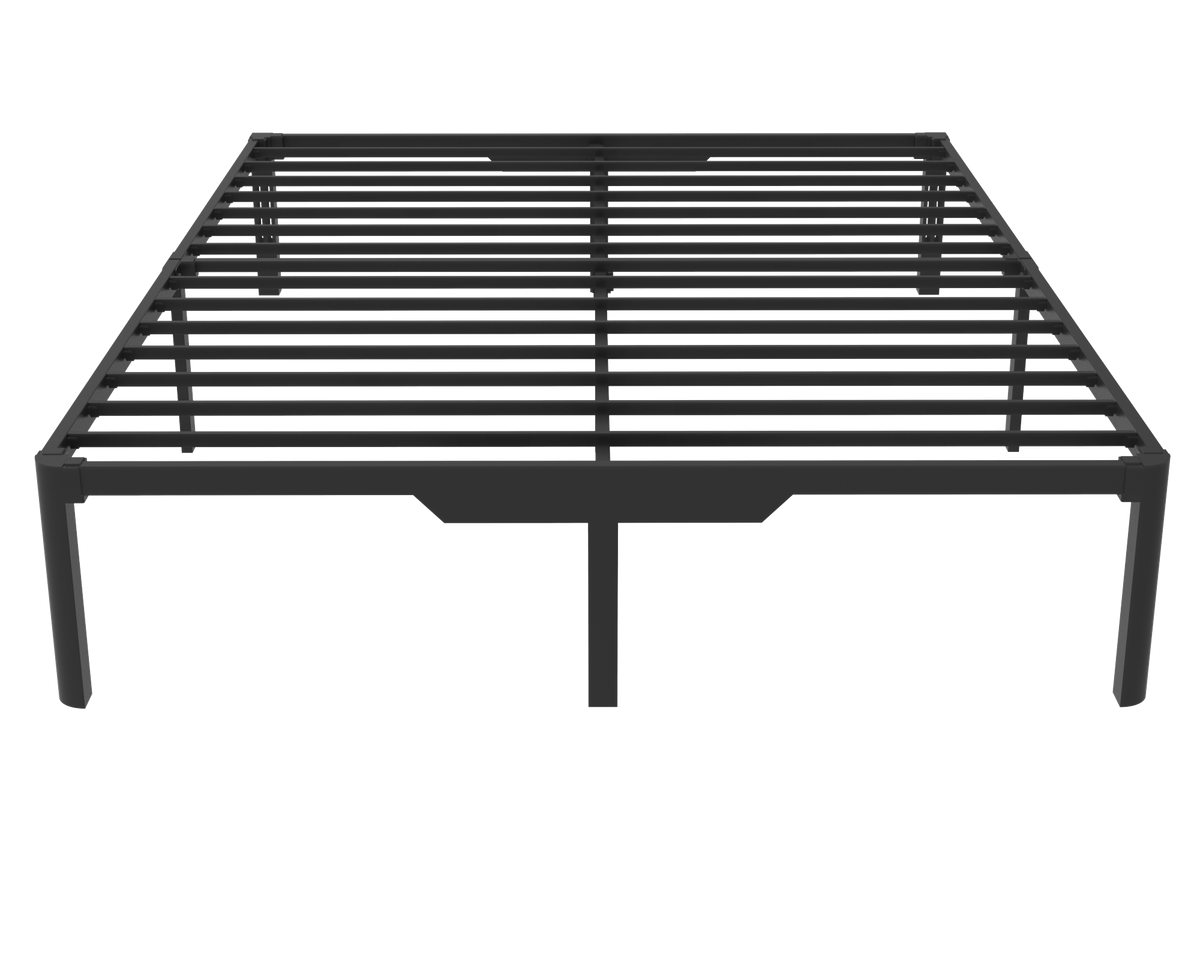 Front view of Stumptown Platform Frame with rounded corners and non-slip slats