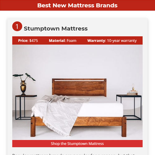 Ravereviews.org loves Stumptown Mattress