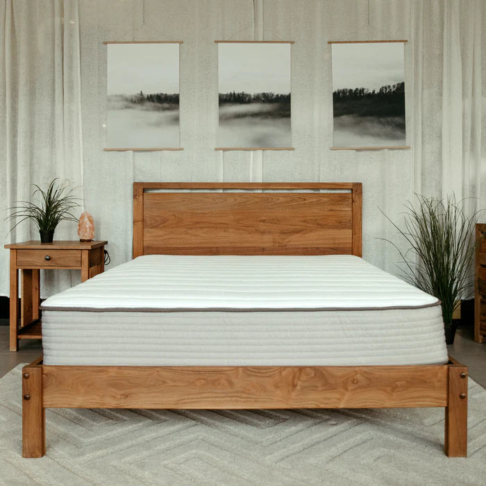 hybrid mattress in a bedrooom