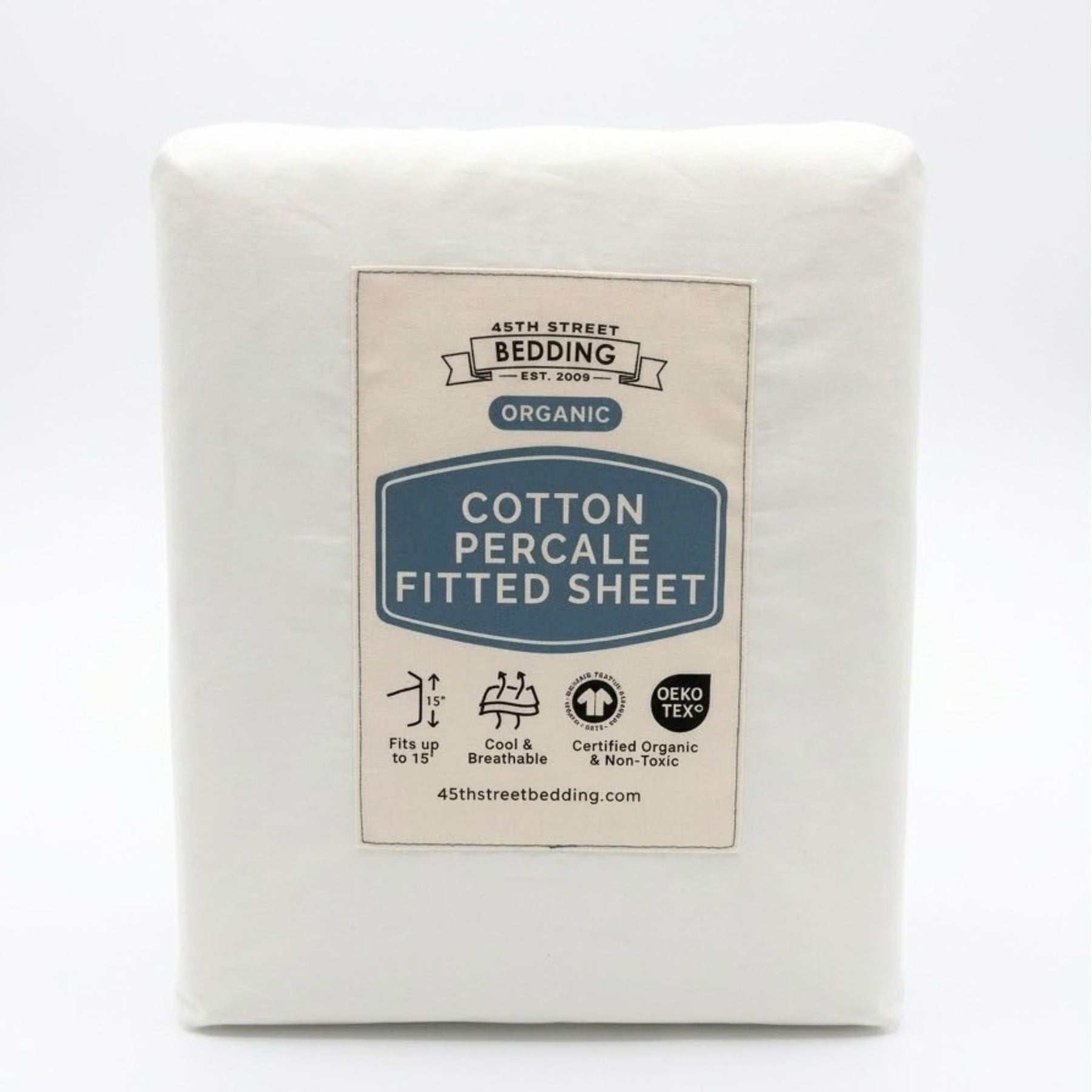 Stumptown Organic Cotton Percale Fitted Sheet Only