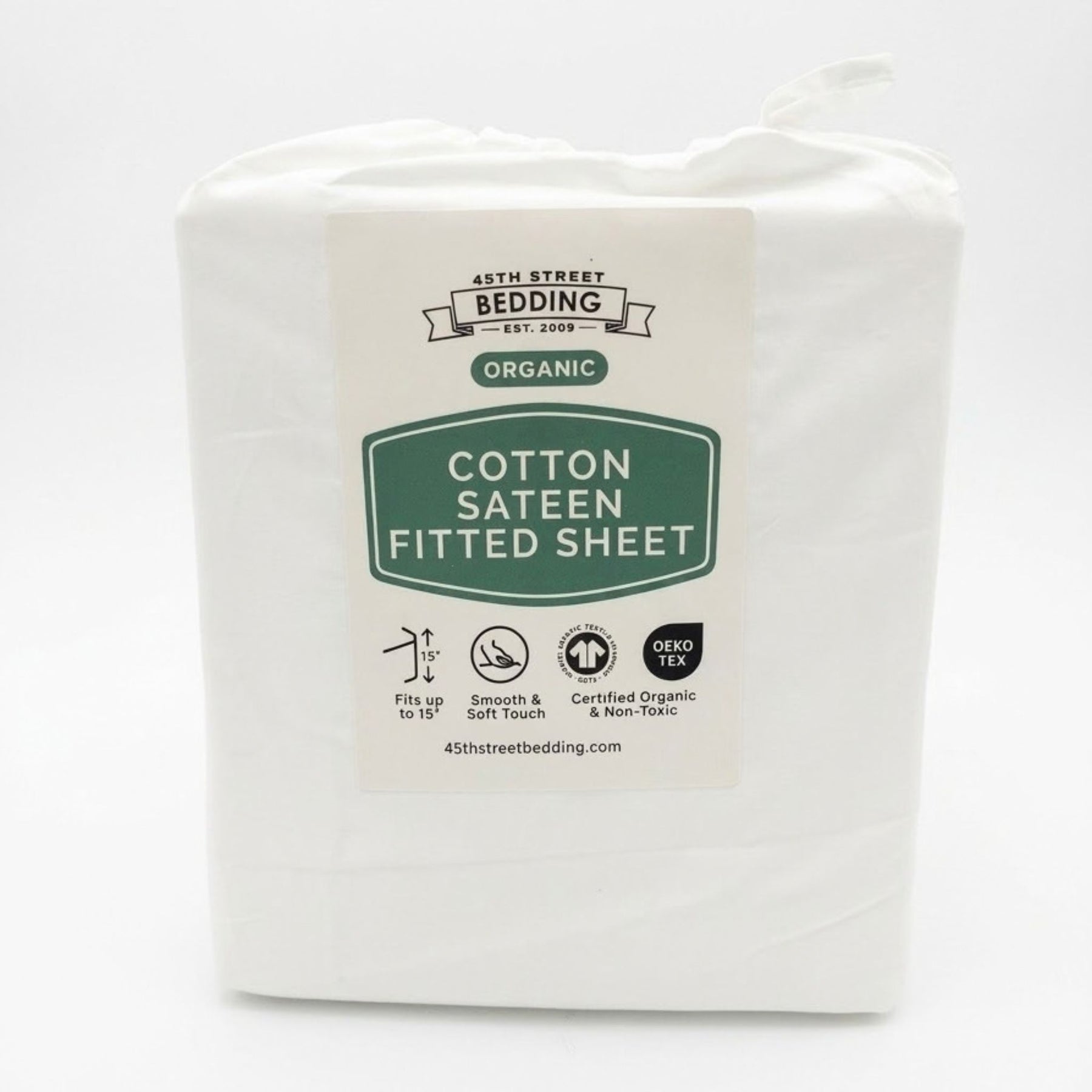 Stumptown Organic Cotton Sateen Fitted Sheet Only