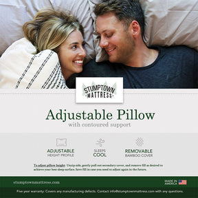 Stumptown Adjustable Pillow